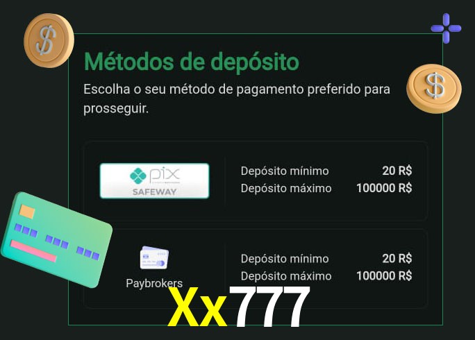 O cassino Xx777 oferece uma grande variedade de métodos de pagamento